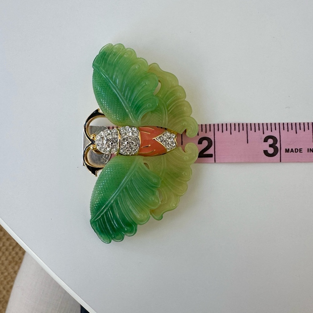 Signed KJL Kenneth J. Lane Butterfly Moth Brooch Pin - Picture 5 of 5
